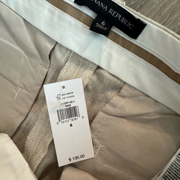Banana Republic NWT PALMA STRAIGHT-LEG LINEN PANT Size 6 - Picture 5 of 11
